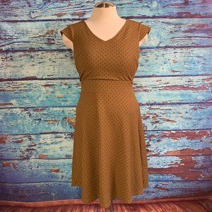 Suzy Shier Cap Sleeve Polka Dot Fit and Flare Dress